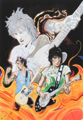 Lot 1070 - After Ronnie Wood (b.1947) "The Famous Flames -...