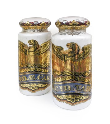 Lot 293 - A Pair of Victorian Glass Pharmacy Shop...