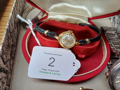 Lot 2 - A Lady's Tudor Plated Wristwatch, in Tudor box,...