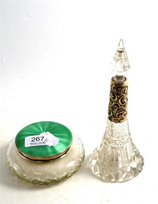 Lot 267 - Scent bottle and powder bowl