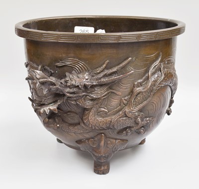 Lot 265 - A Japanese Arcaic Style Jardiniere, decorated...