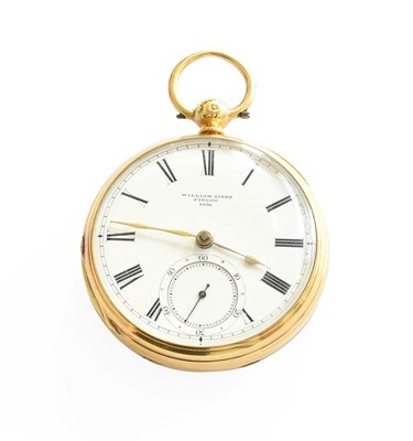 Lot 35 - An 18 carat gold open faced pocket watched,...