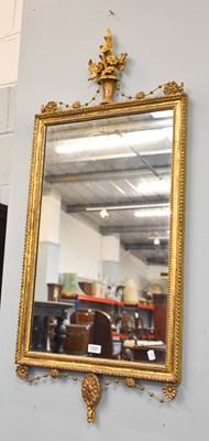 Lot 1226 - A 19th Century Giltwood Mirror surmounted by...