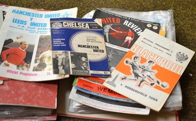 Lot 273 - Two ring binder files of football and rugby programmes