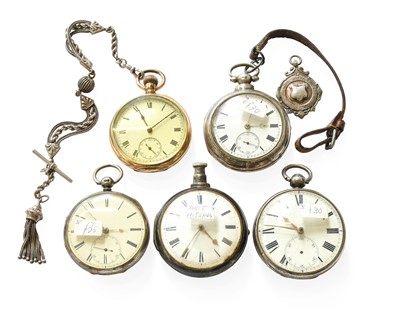 Lot 353 - Two Silver Pair Cased Pocket Watches, Two...