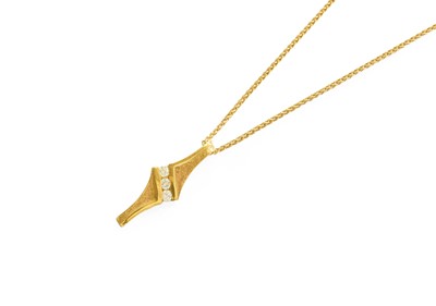Lot 3 - An 18 Carat Gold Diamond Pendant on Chain,...