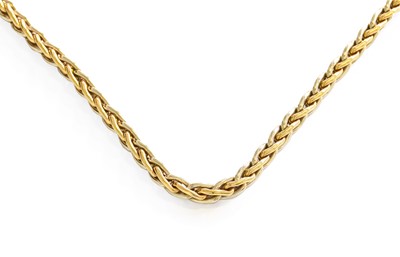 Lot 47 - A 9 Carat Bi-Colour Gold Fancy Link Necklace,...