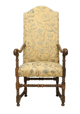 Lot 751 - An 18th Century Walnut-Framed Open Armchair,...