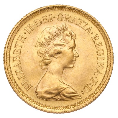 Lot 212 - Elizabeth II, Sovereign 1974; about...