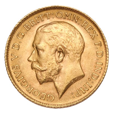 Lot 191 - George V, Half Sovereign 1914; extremely fine...