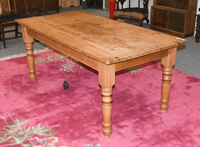 Lot 1165 - A Pine Kitchen Table, 183cm by 89.5cm by 77cm