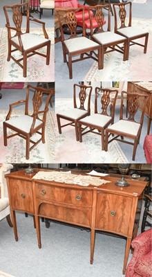 Lot 1172 - A Set of Eight Mahogany George III Style...