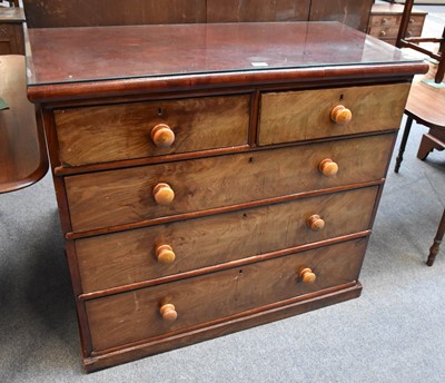 Lot 1240 - A Four Height Straight Front Chest of Drawers,...