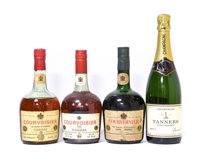 Lot 5115 - Courvoisier Cognac (three bottles), Tanners...