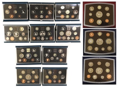 Lot 282 - 13x UK Proof Sets, to include: 1990, 1991,...