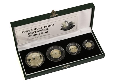 Lot 320 - Silver Proof Britannia Collection 1997, 4 coin...