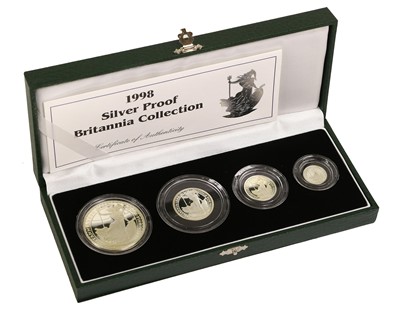 Lot 306 - Silver Proof Britannia Collection 1998, 4 coin...