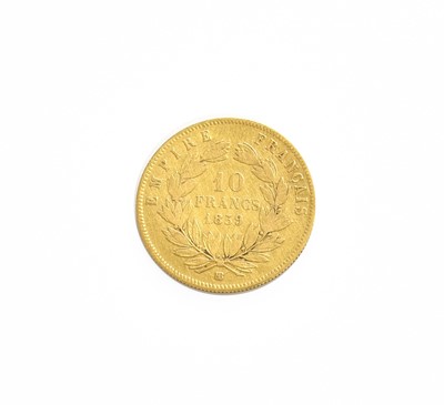 Lot 79 - France, 10 Francs 1859 BB, (.900 gold, 19mm, 3....