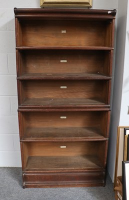 Lot 1211 - A Five Tier Oak Globe Wernicke Bookcase, 87cm...