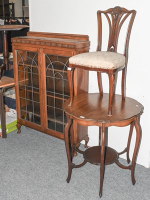 Lot 1129 - A Mahogany Lead Glazed Display Cabinet, 98cm...