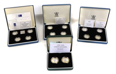 Lot 322 - 4x Royal Mint Silver Proof Coin Sets, to...