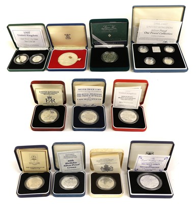 Lot 336 - Assorted Royal Mint Silver Proof Coins and...