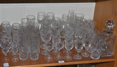 Lot 293 - Two part suites of Webb and Edinburgh crystal including champagne flutes, decanter, wine...