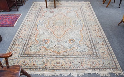 Lot 1247 - Kashan Design Carpet, the cream field of vines...