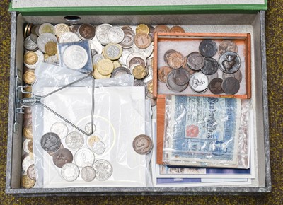 Lot 245 - Assorted British and World Coins, including; a...