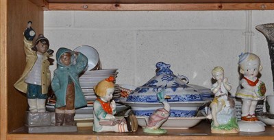 Lot 296 - Decorative ceramics including a Lladro figure group of two children, a Royal Worcester figure...