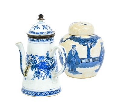Lot 71 - A Chinese Porcelain Coffee Pot, 18th...
