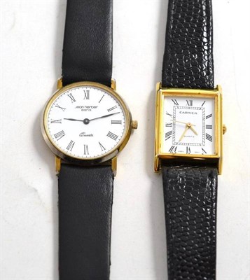 Lot 305 - Cartier dress watch and another boxed