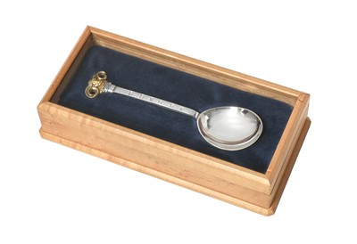 Lot An Elizabeth II Parcel-Gilt Silver Spoon