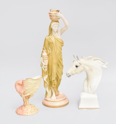 Lot 136 - A Royal Worcester Blush Ivory Figure of a...