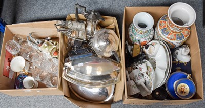 Lot 284 - Three Boxes of Household Ceramics, glass and...