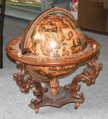 Lot 1179 - A 20th Century Table Globe Bar, 88cm by 110cm