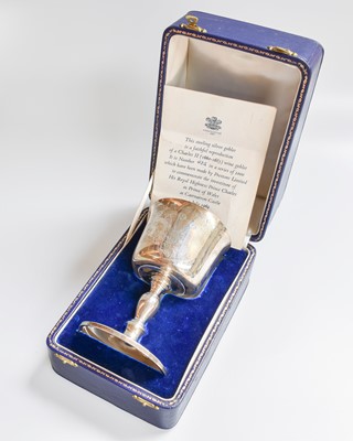 Lot 25 - A Cased Elizabeth II Silver Goblet, by...