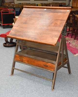 Lot 1163 - An Adjustable Teak and Metal...