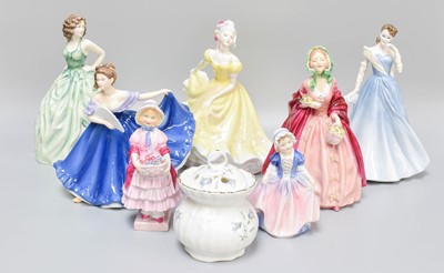 Lot 198 - Seven Royal Doulton Porcelain Figures of...