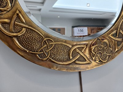 Lot 156 - Glasgow School: An Arts & Crafts Brass Mirror,...