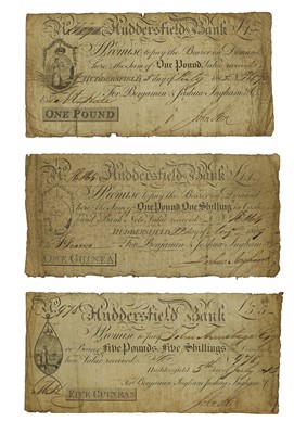 Lot 387 - 3x Huddersfield Commercial Bank Notes,...