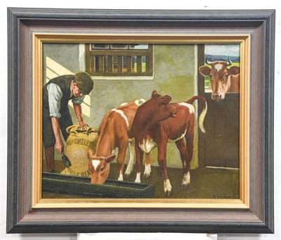 Lot 543 - William Gunning King (1859-1940) Feeding the...