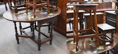 Lot 1234 - An 18th Century Oak Gateleg Table, 118cm by...