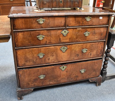 Lot 1277 - An 18th Century Crossbanded Walnut Four Height...