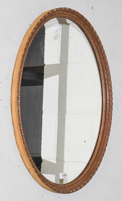 Lot 1184 - A 19th Century Gilt Framed Oval Mirror, 66.5cm...