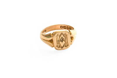 Lot 309 - An 18 Carat Gold Signet Ring, engraved with...