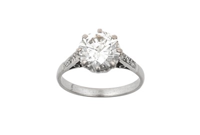 Lot 2255 - A Diamond Solitaire Ring the round brilliant...