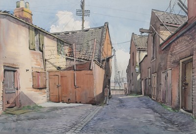 Lot 1039 - Alec Wright (1900-1981) Street scene with...