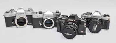Lot 130 - Yashica Cameras - FX-D with Tokina f2.8 28mm...