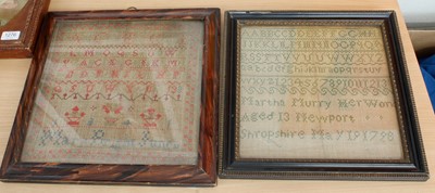 Lot 1275 - Alphabet Sampler Worked by Mary Bright, worked...